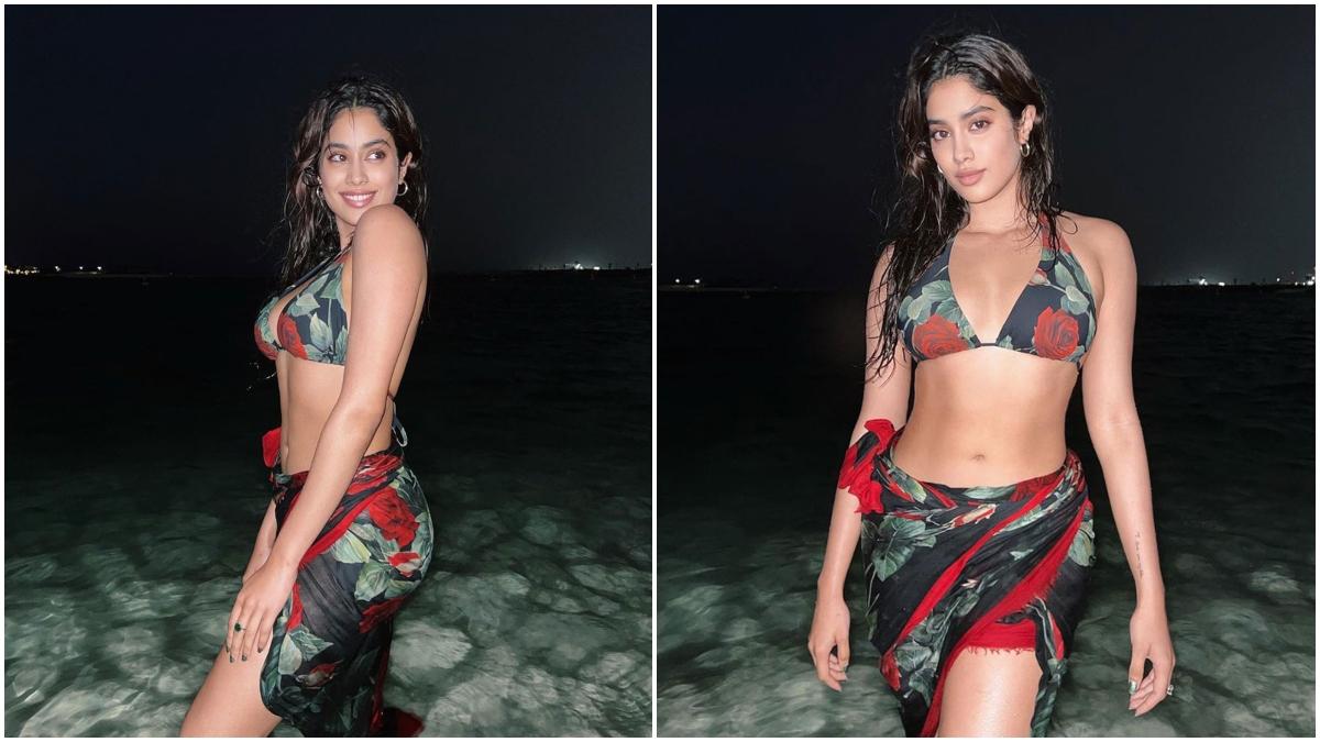 Janhvi Kapoor ने दुबई के Beach पर किया 'लुंगी डांस', शेयर की बिकिनी फोटोज