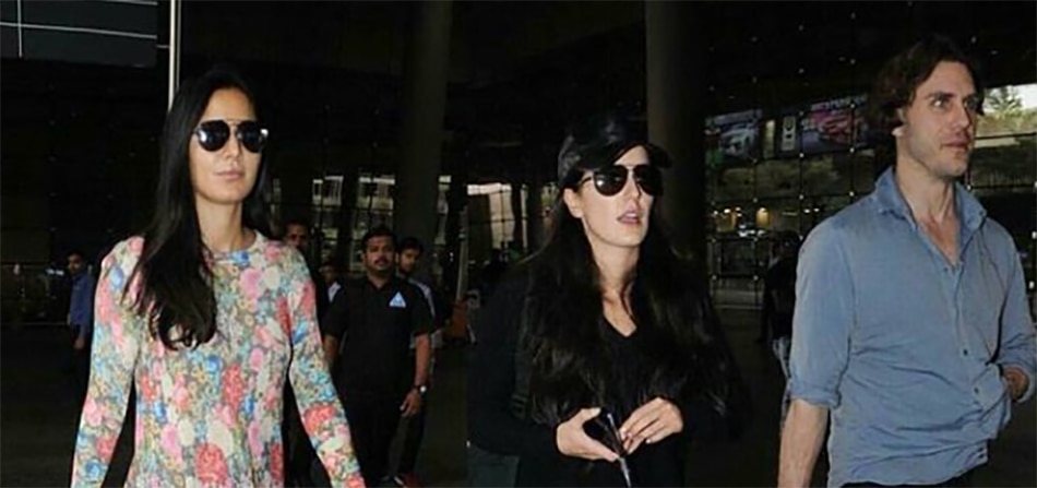 कटरीना अपनी बहन और भाई के साथ 