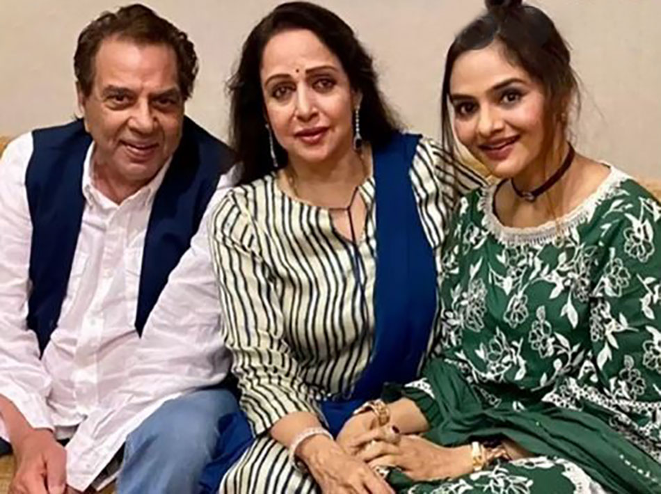 धर्मेंद्र और हेमा मालिनी संग मधु शाह