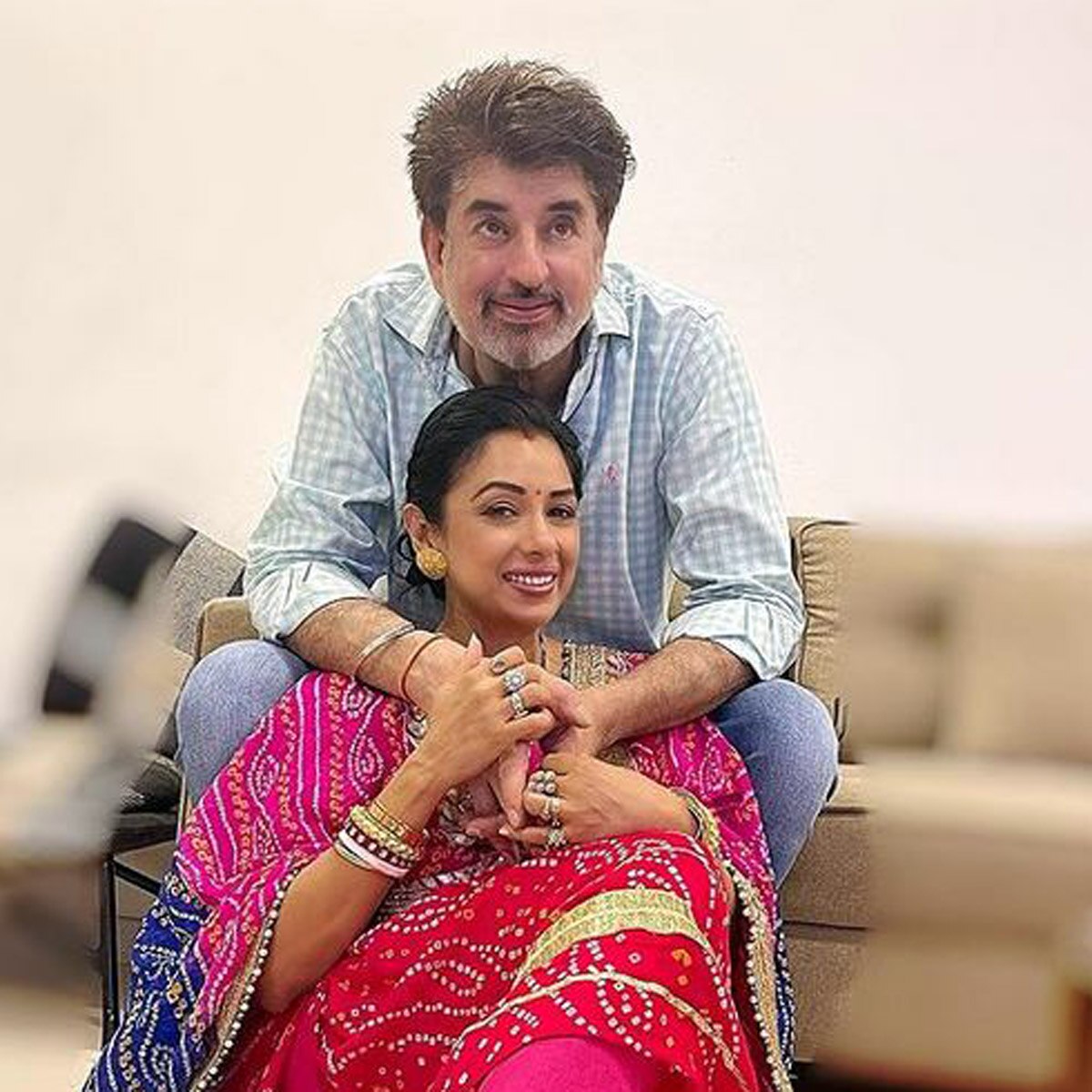 हसबेंड संग रुपाली गांगुली