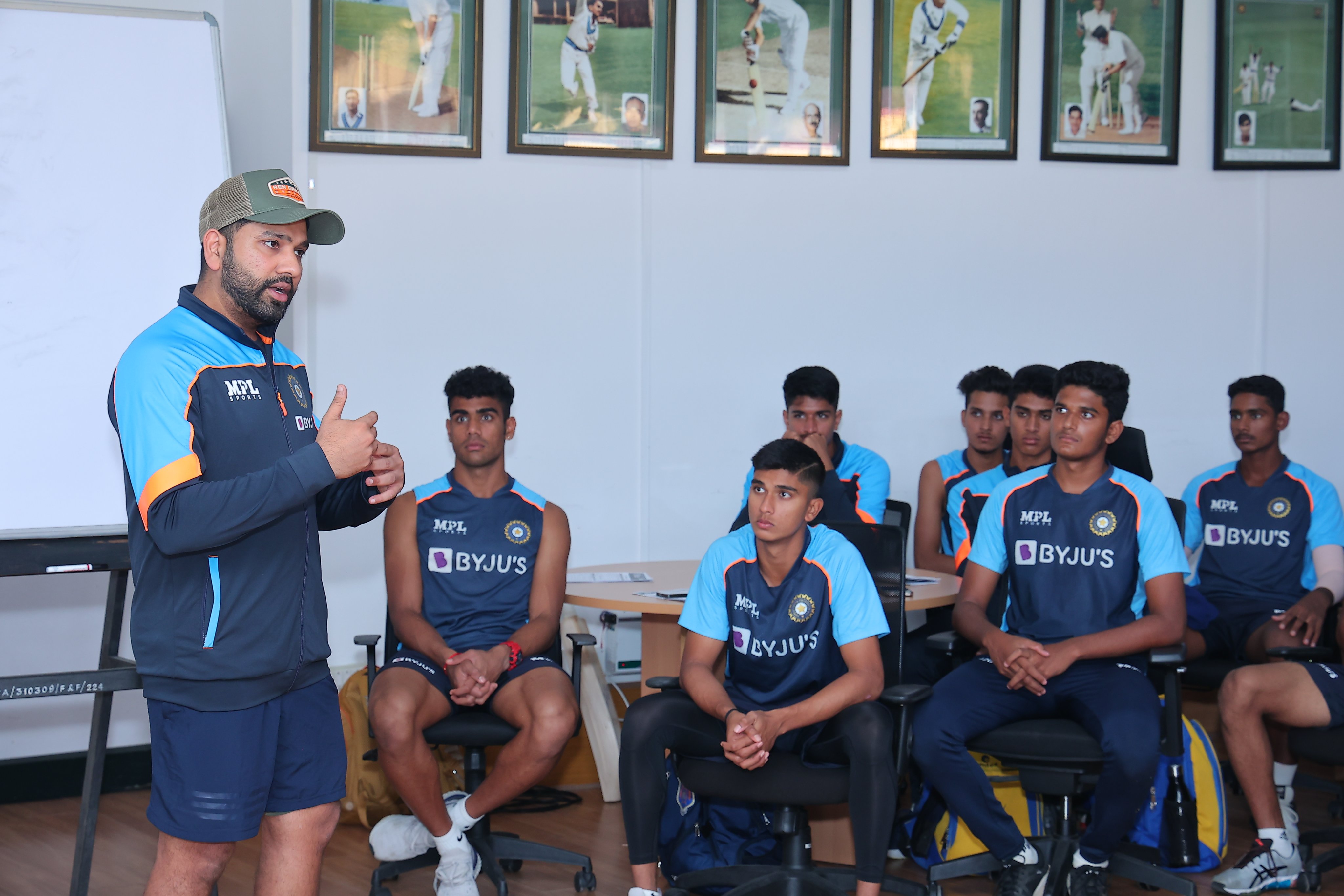 Rohit with under-19 team