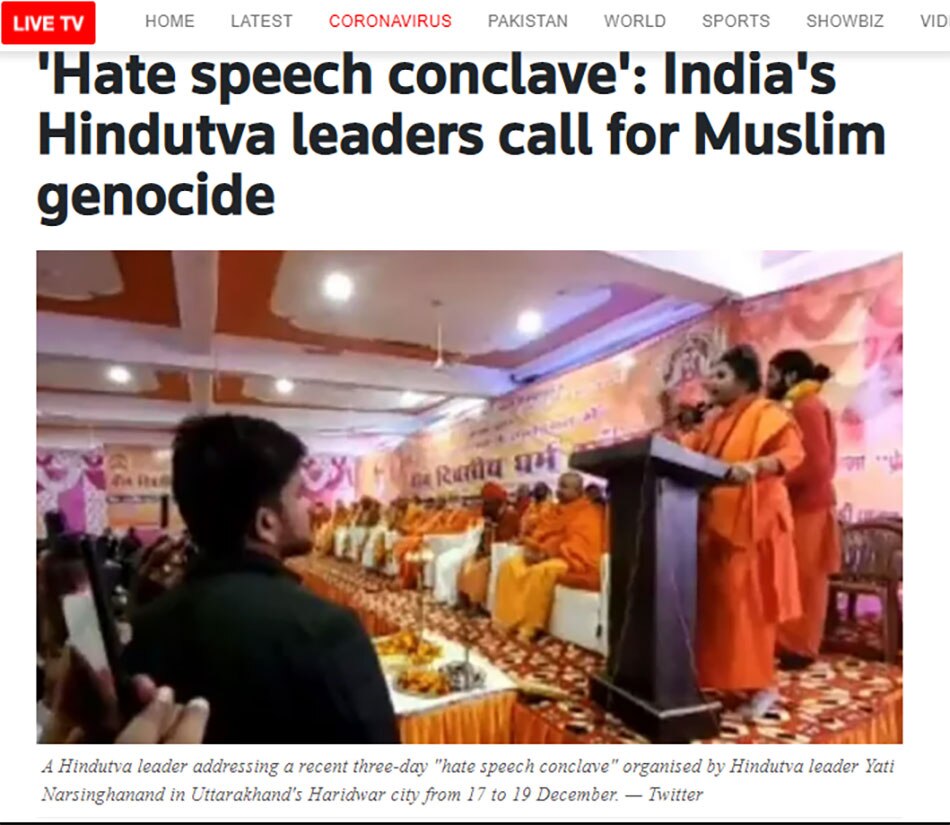 Dharma Sansad controversy