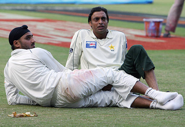 Harbhajan singh and Shoaib akhtar