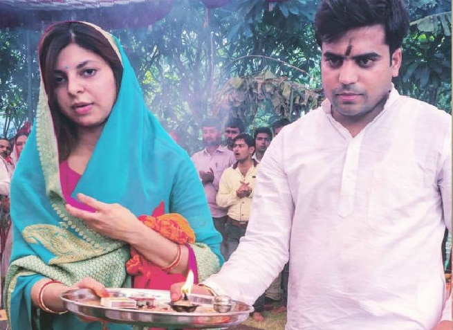 (फोटो- तेज प्रताप यादव के साथ राजलक्ष्मी यादव)