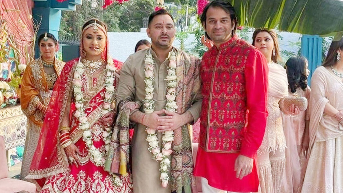 दिल्ली में तेजस्वी यादव ने एलेक्सिस की शादी