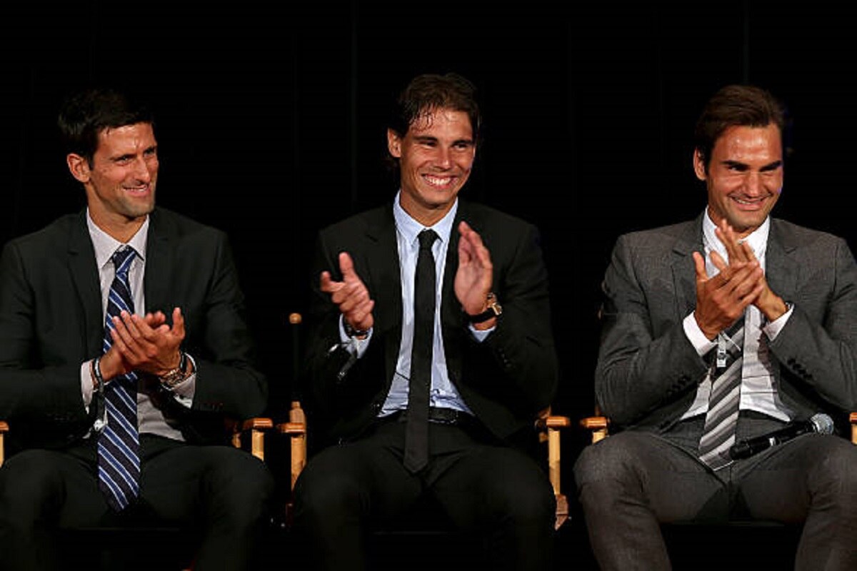 Rafael Nadal Roger Federer and Novak Djokovic (Getty)