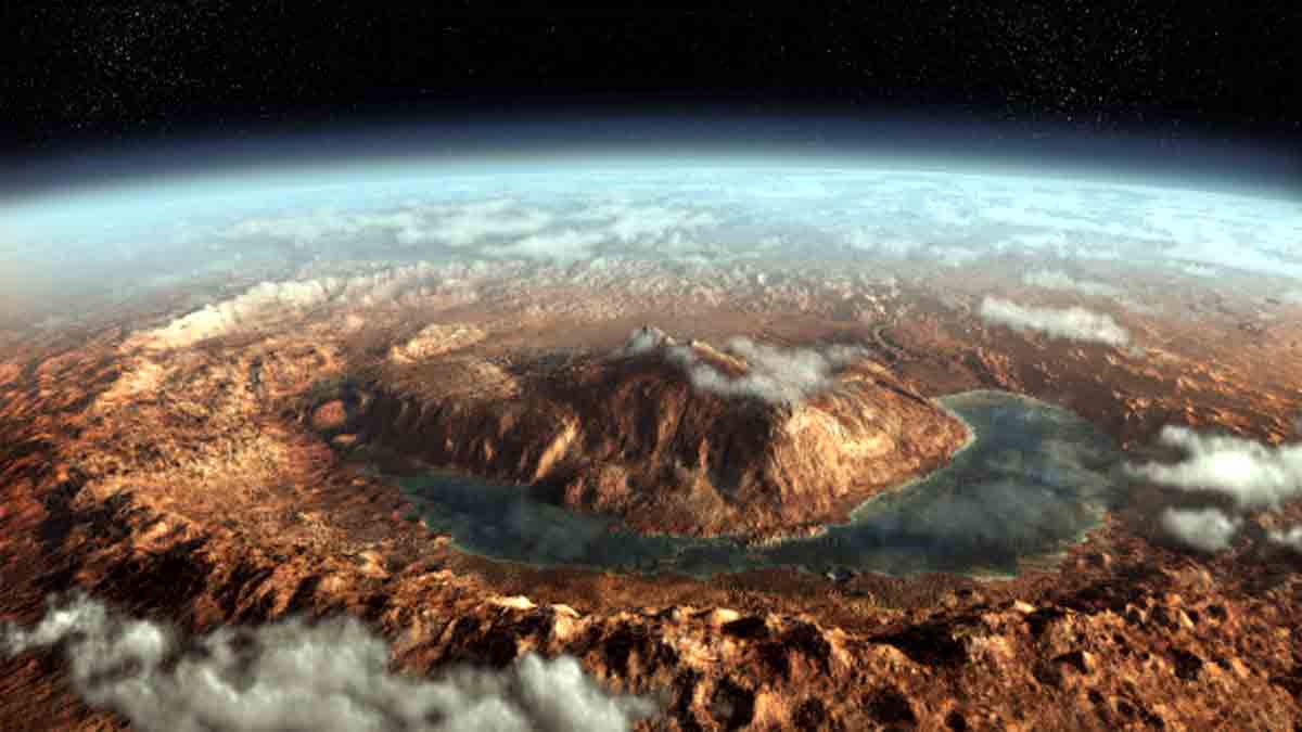 asteroid shower on mars