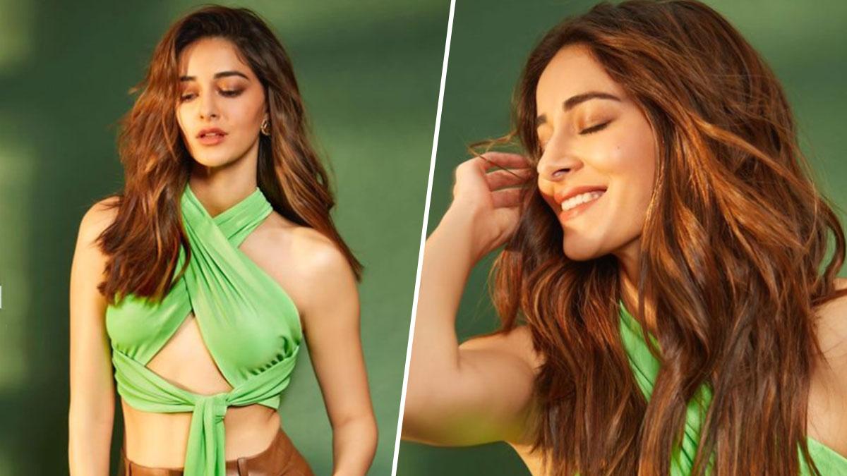 Ananya Panday PHOTOS: लेदर पैंट, ग्रीन टॉप में अनन्या पांडे, फोटोशूट में दिखी 'गहराइयां'