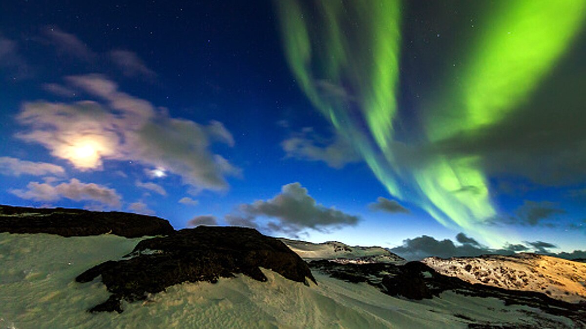 Glowing Snow in Russian Arctic