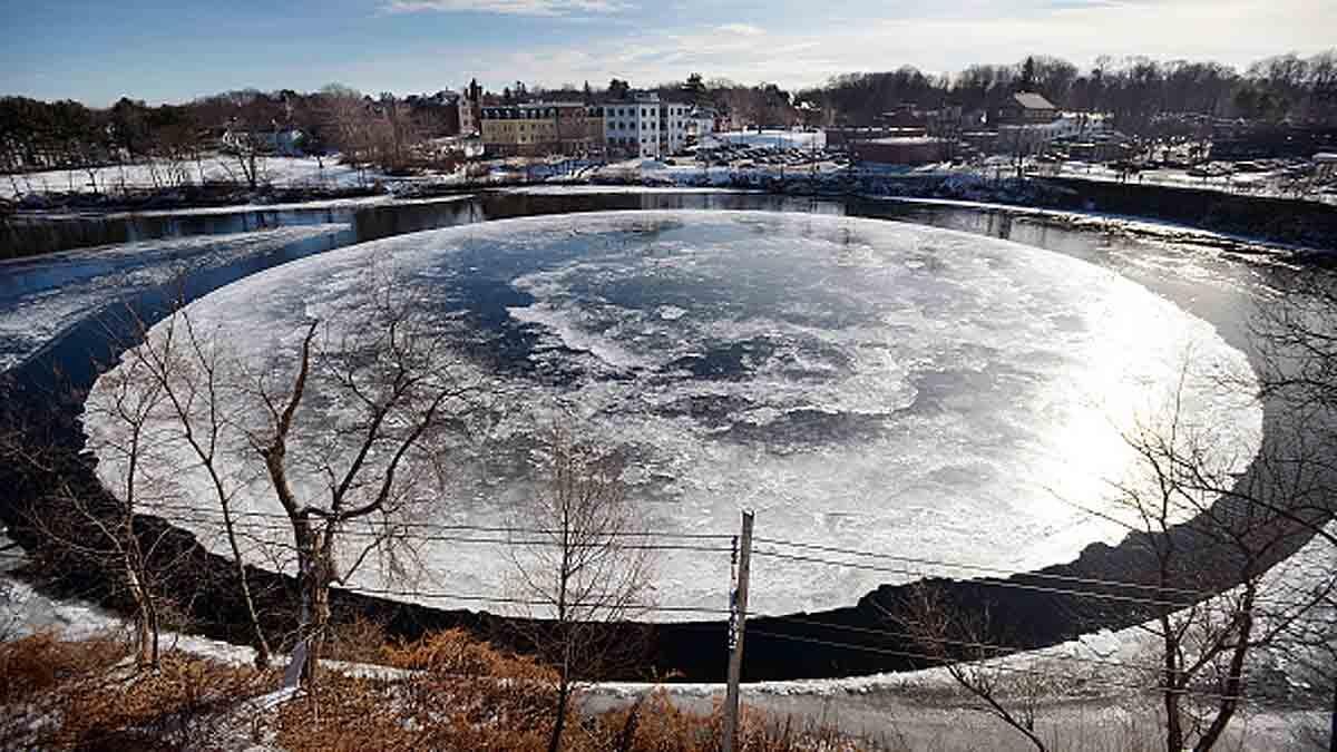 Maine famous giant spinning ice disk