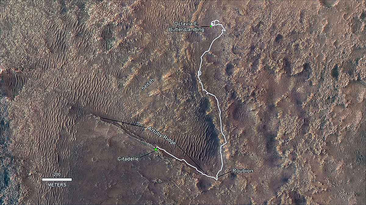 Purple Coating on Mars Rocks