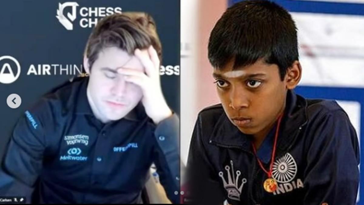 Praggnanandhaa vs Magnus Carlsen (Instagram)