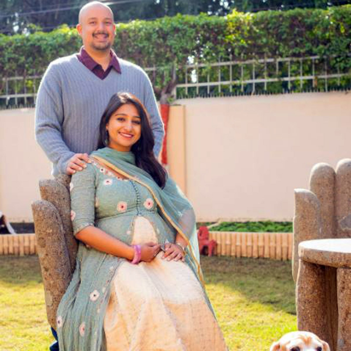 मोहिना कुमारी अपने पति के साथ