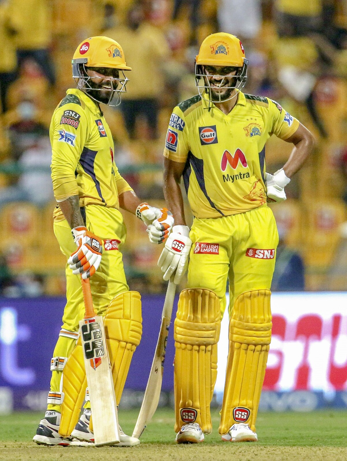 Ravindra Jadeja with Ruturat Gaikwad (PTI)