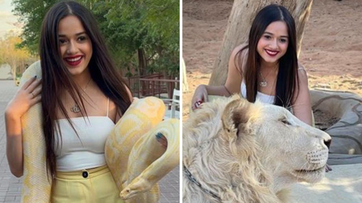 Jannat Zubair ने सफेद शेर संग क्लिक कराई फोटो, पायथन को गले में लपेटकर 'खतरों के खिलाड़ी' जोन में नजर आईं एक्ट्रेस