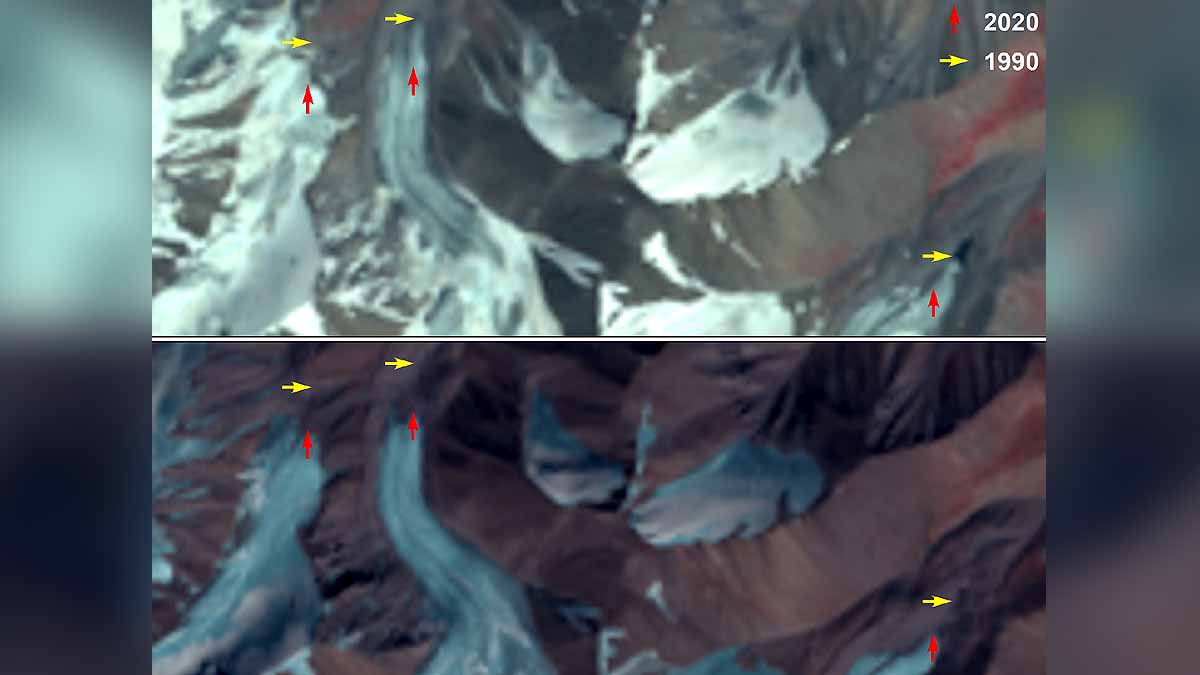 Pangong Lake Glaciers Melting