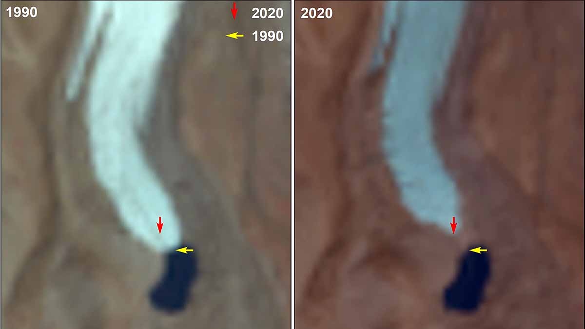 Pangong Lake Glaciers Melting