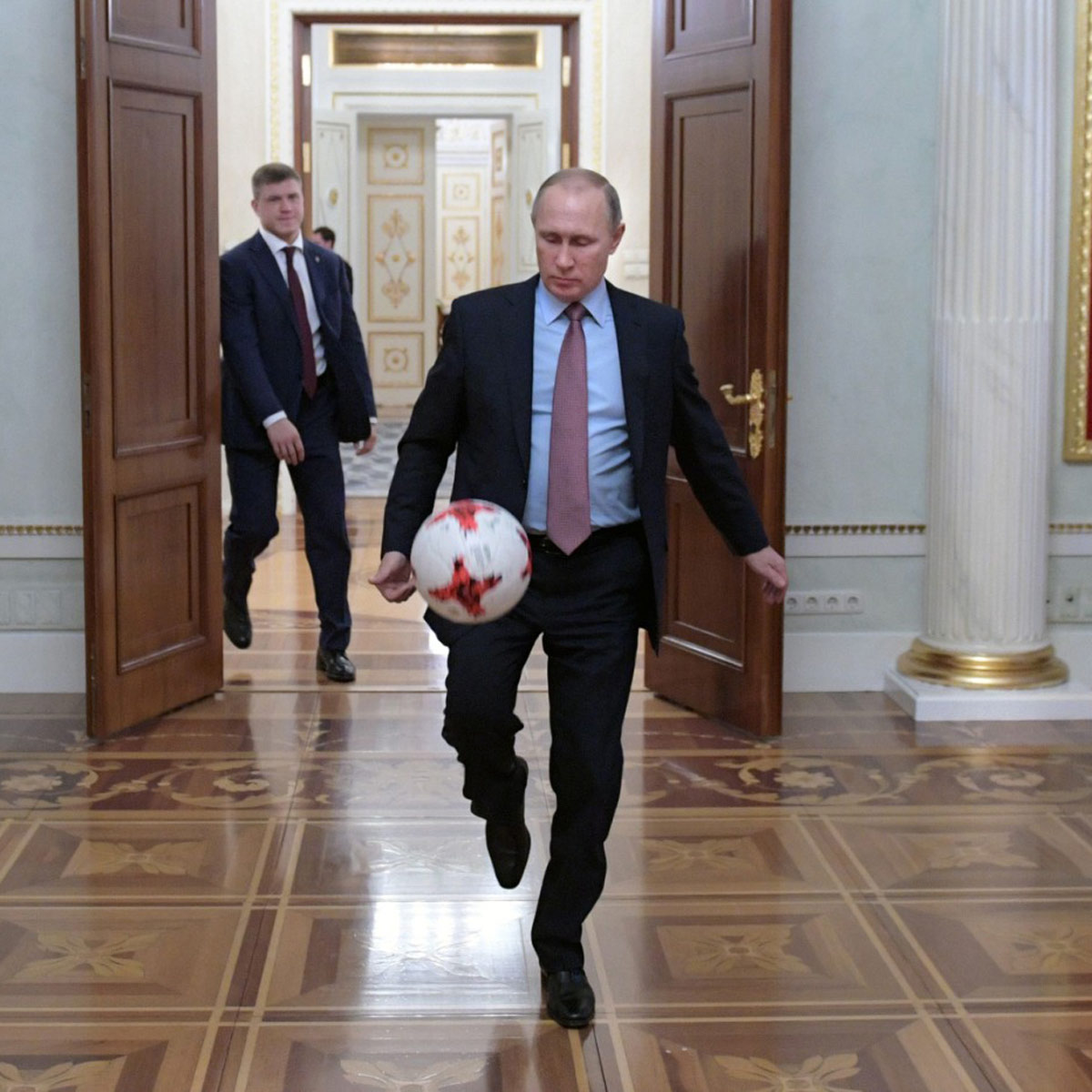 putin playing football