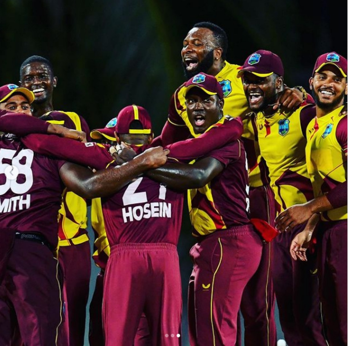 Romario with WI Team