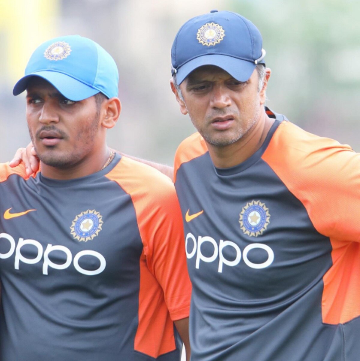 Tushar with Rahul Dravid