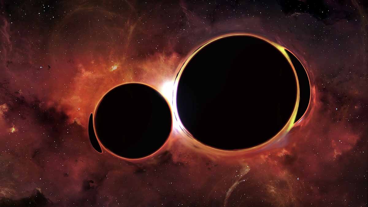 Black holes collision space time