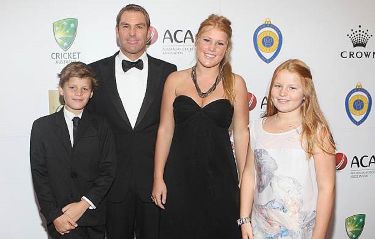 shane warne and his children