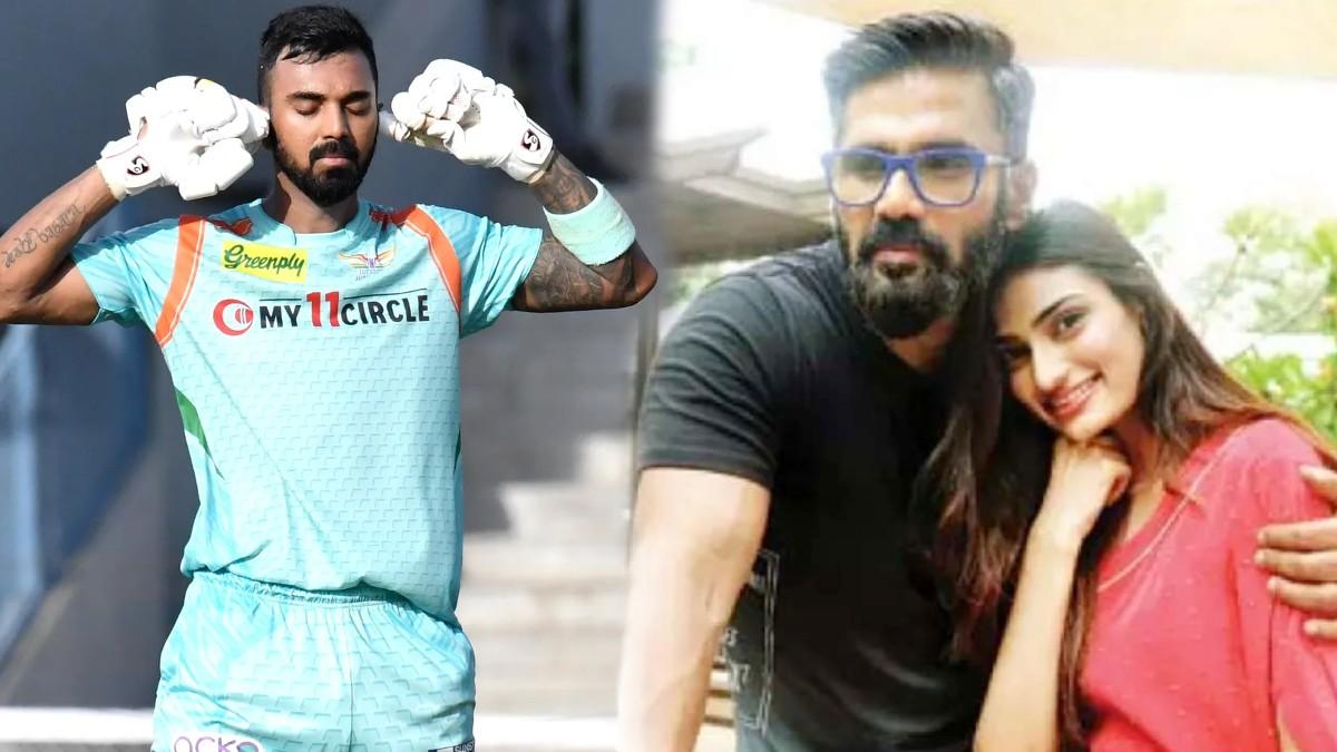 KL Rahul, Suniel Shetty and Athiya (Twitter)