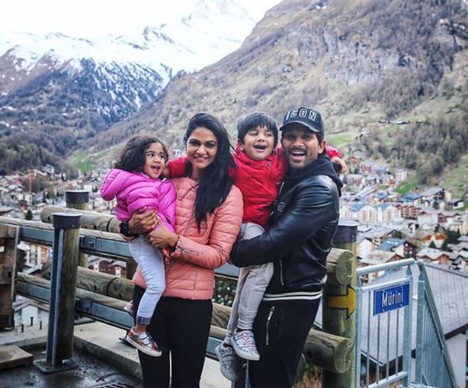 फैमिली संग अल्लू अर्जुन