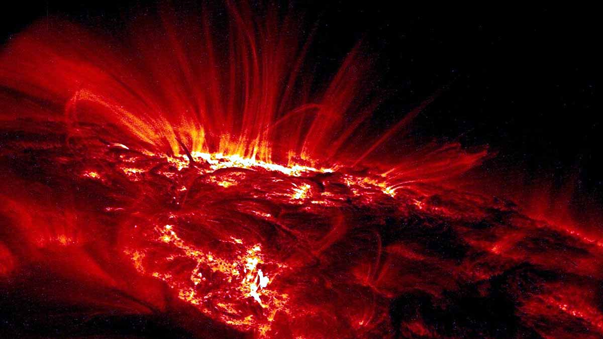 canyon of fire on sun