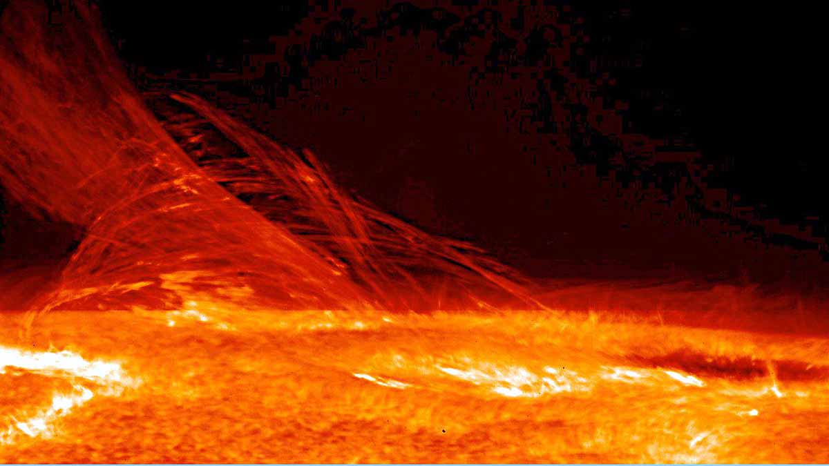 canyon of fire on sun