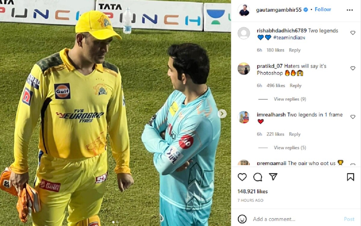 Dhoni & Gambhir Photo
