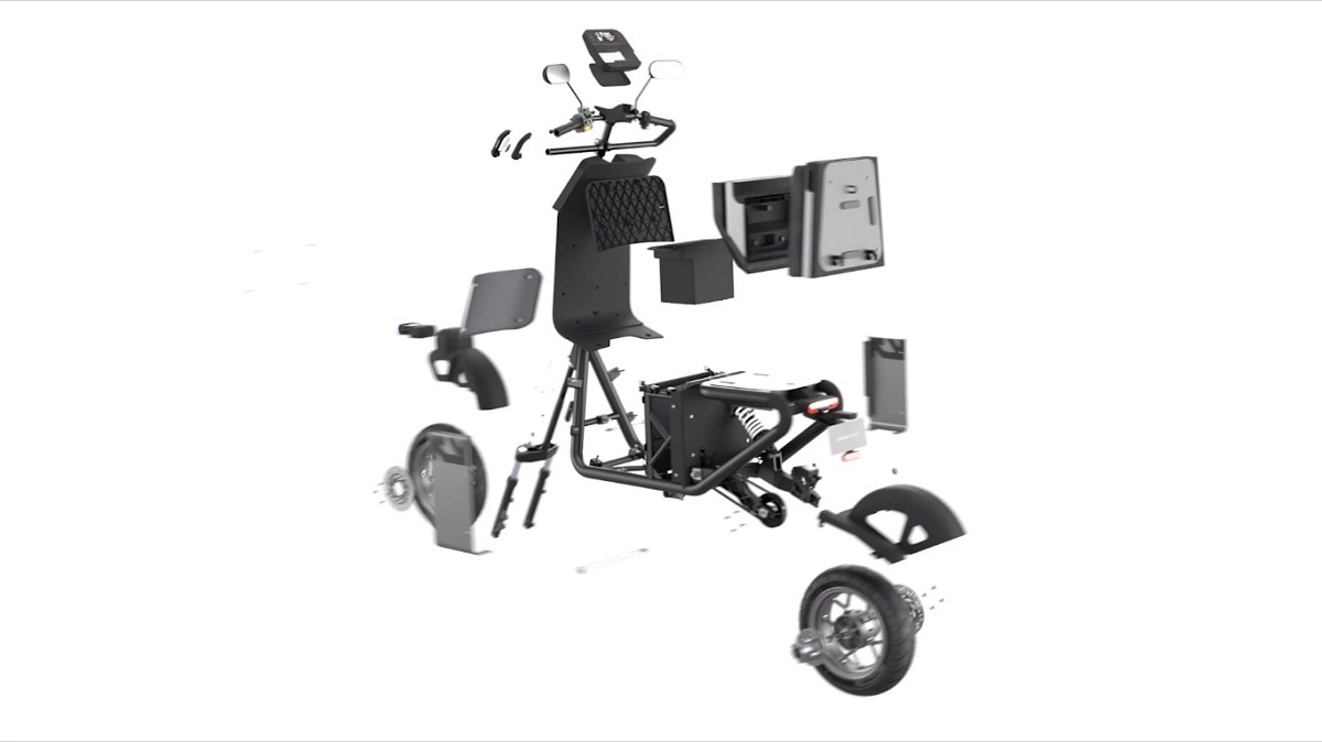 दुनिया का पहला मॉड्यूलर ई-स्कूटर