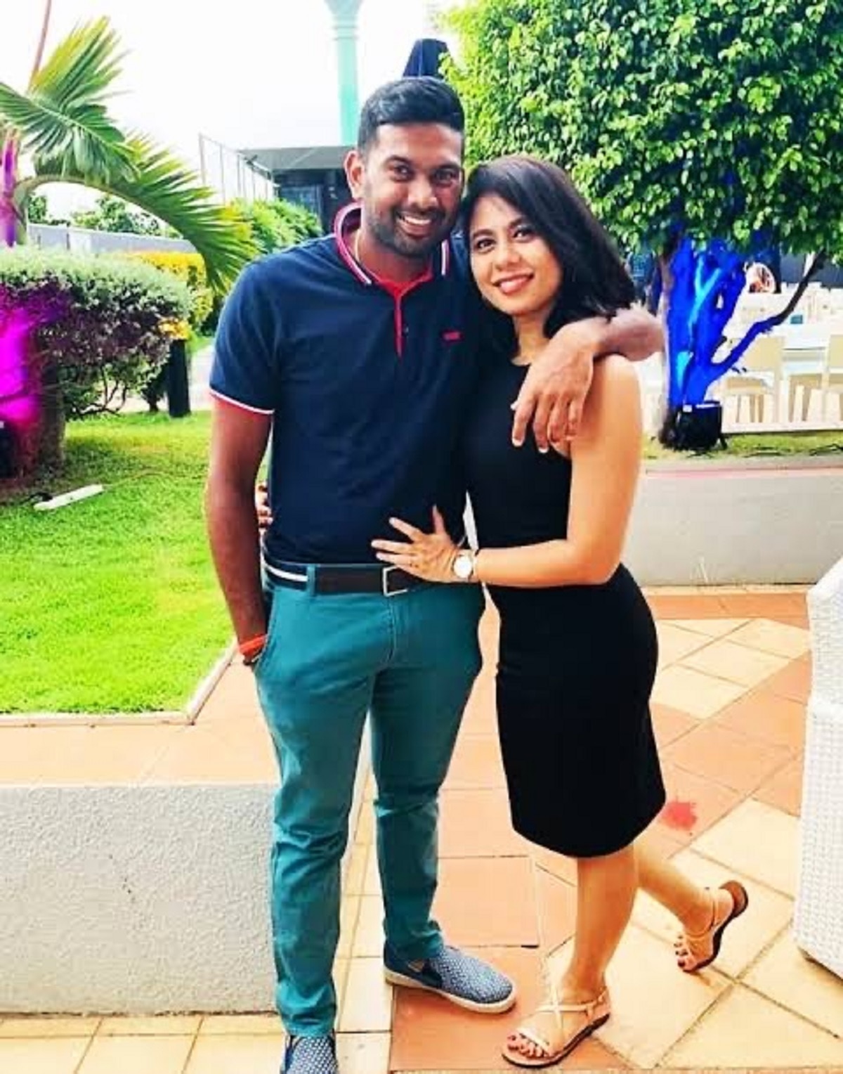 Bhanuka Rajapaksa and Sandrine Pereira