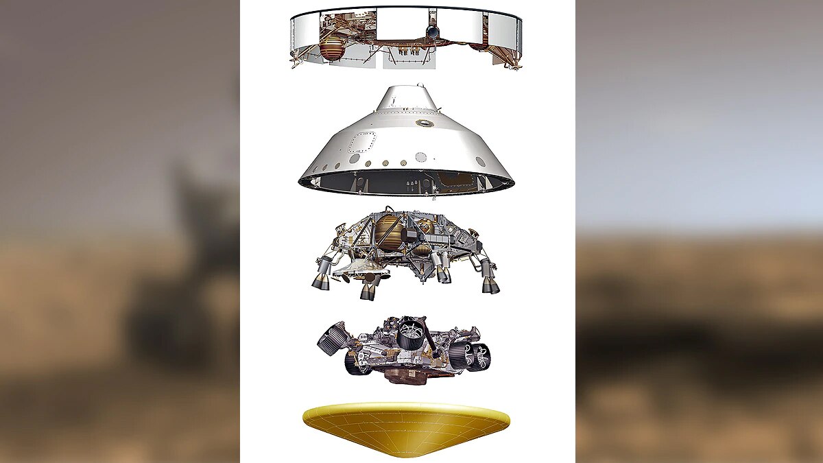 Ingenuity spots perseverance parachute 