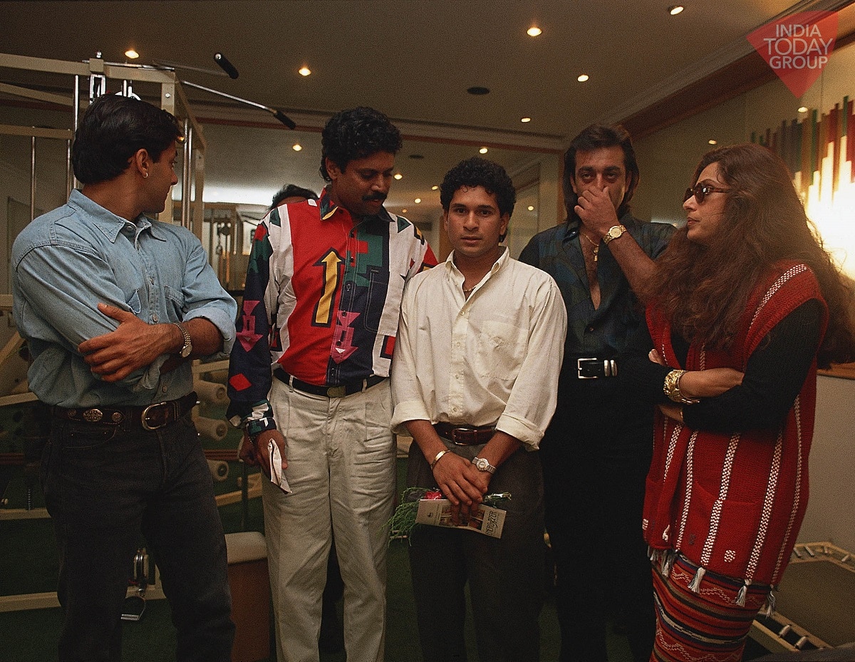 Sachin Tendulkar and Sanjay Dutt