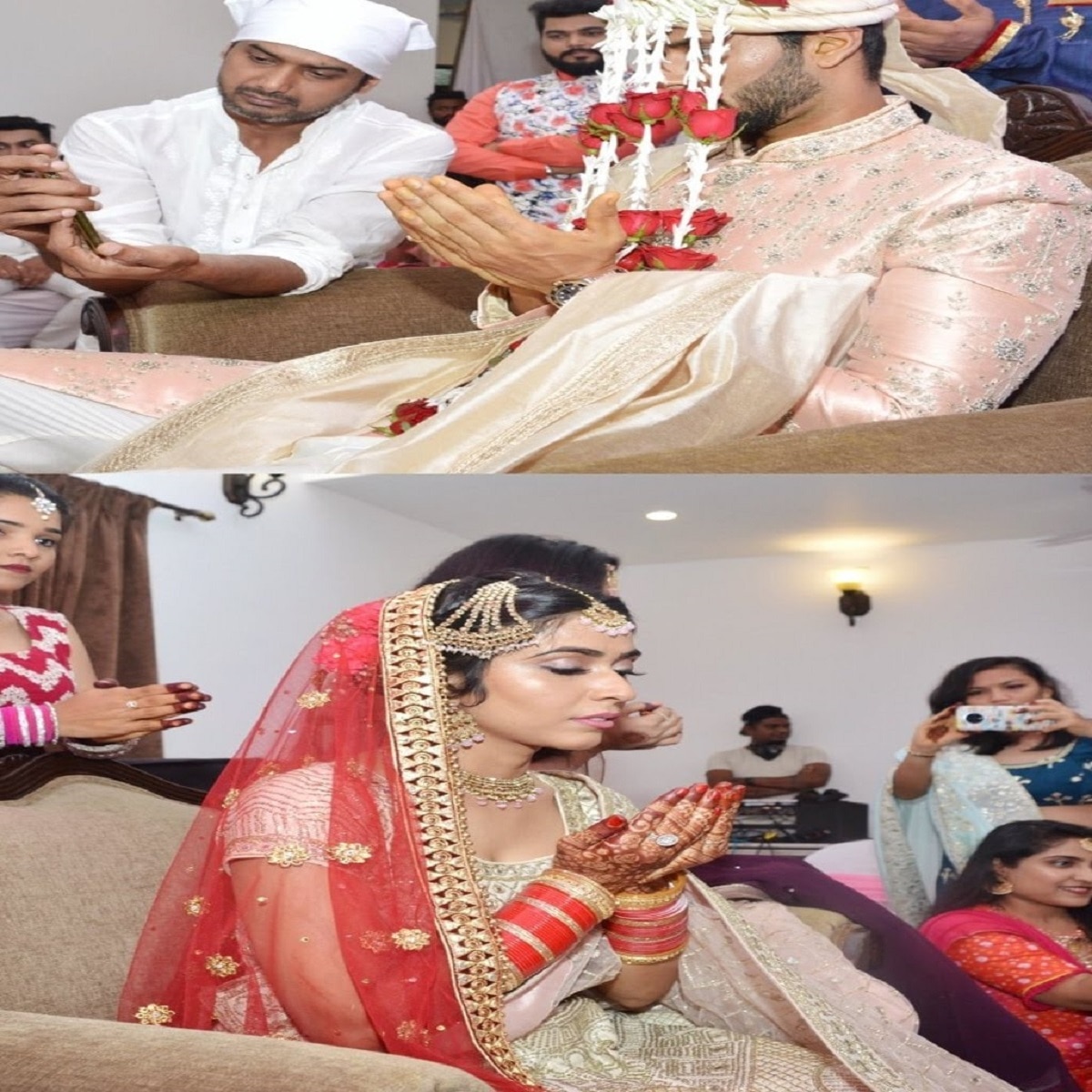 Shivam Dube and Anjum Khan