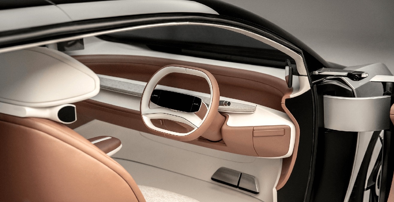 मिनिमलिस्ट है कार का इंटीरियर