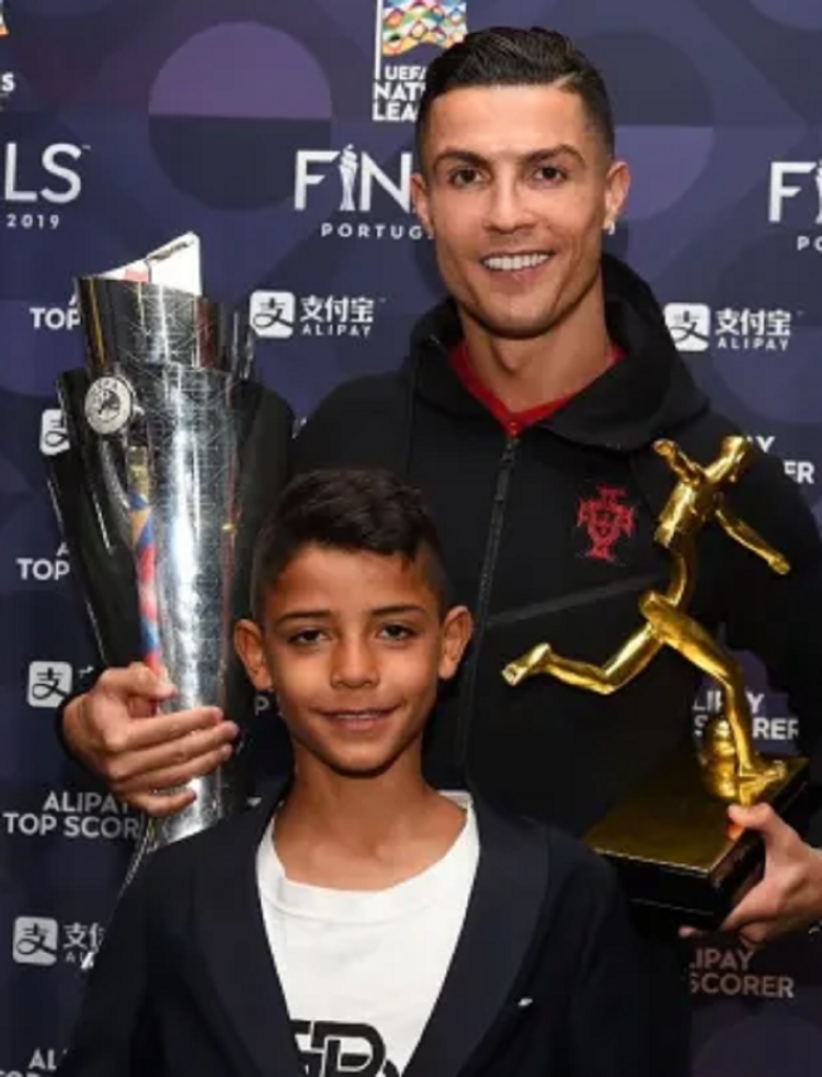 Cristiano Ronaldo and his son