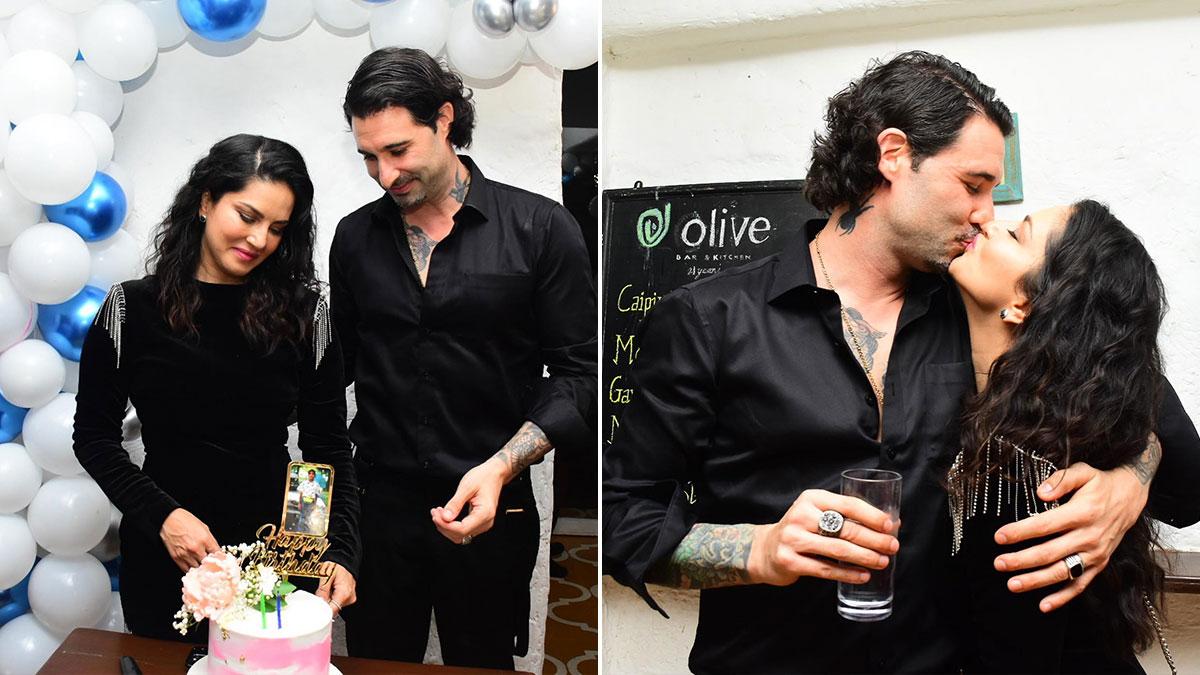 बर्थडे पार्टी में रोमांटिक हुईं Sunny Leone, पति को किया Liplock, फिर यूं काटा केक