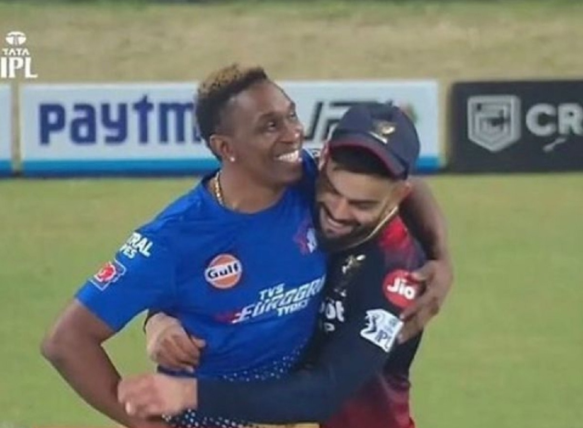 Dwayne Bravo and Virat Kohli