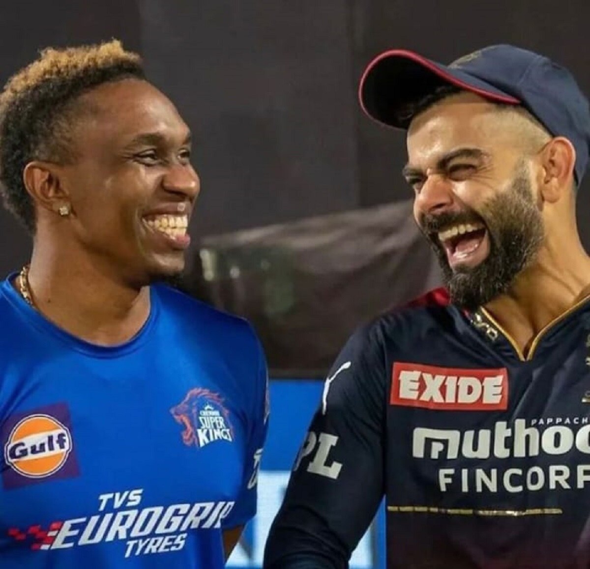 Dwayne Bravo and Virat Kohli
