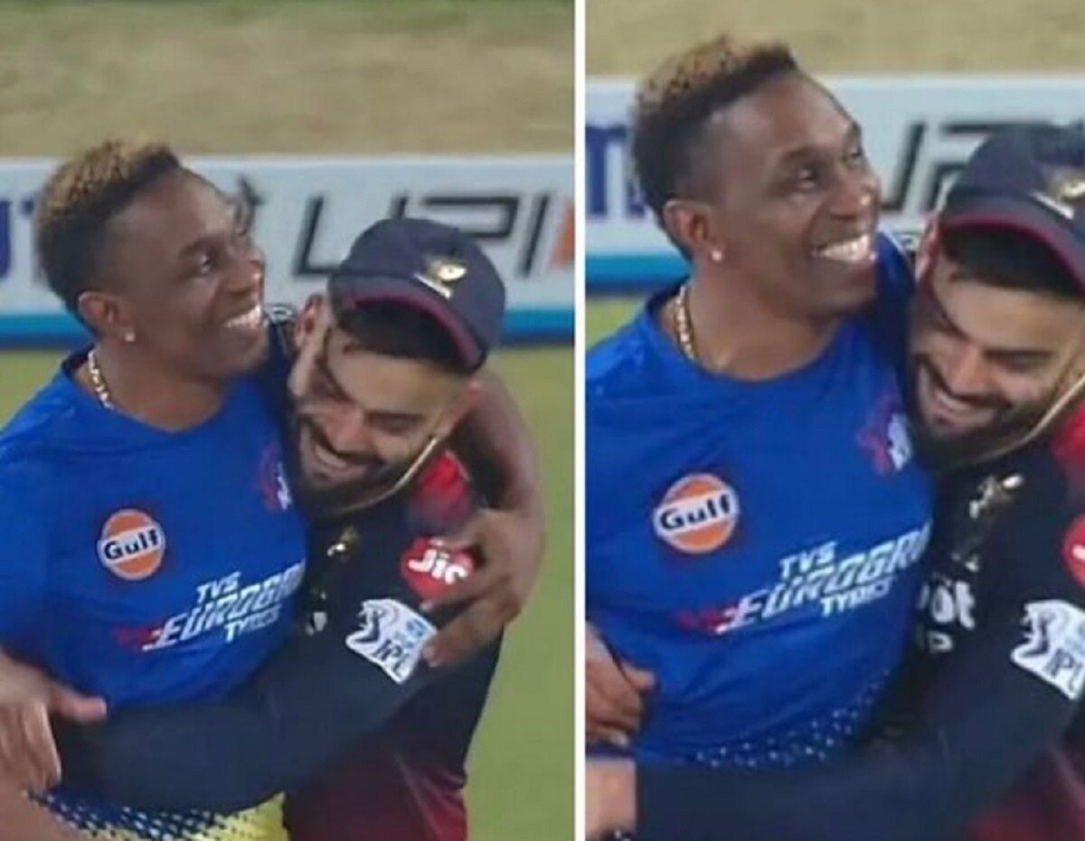 Dwayne Bravo and Virat Kohli
