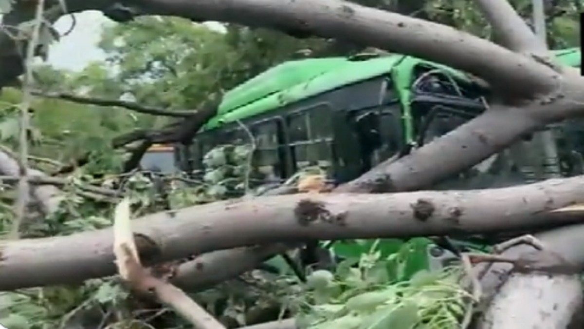 delhi rainfall thunderstorm 