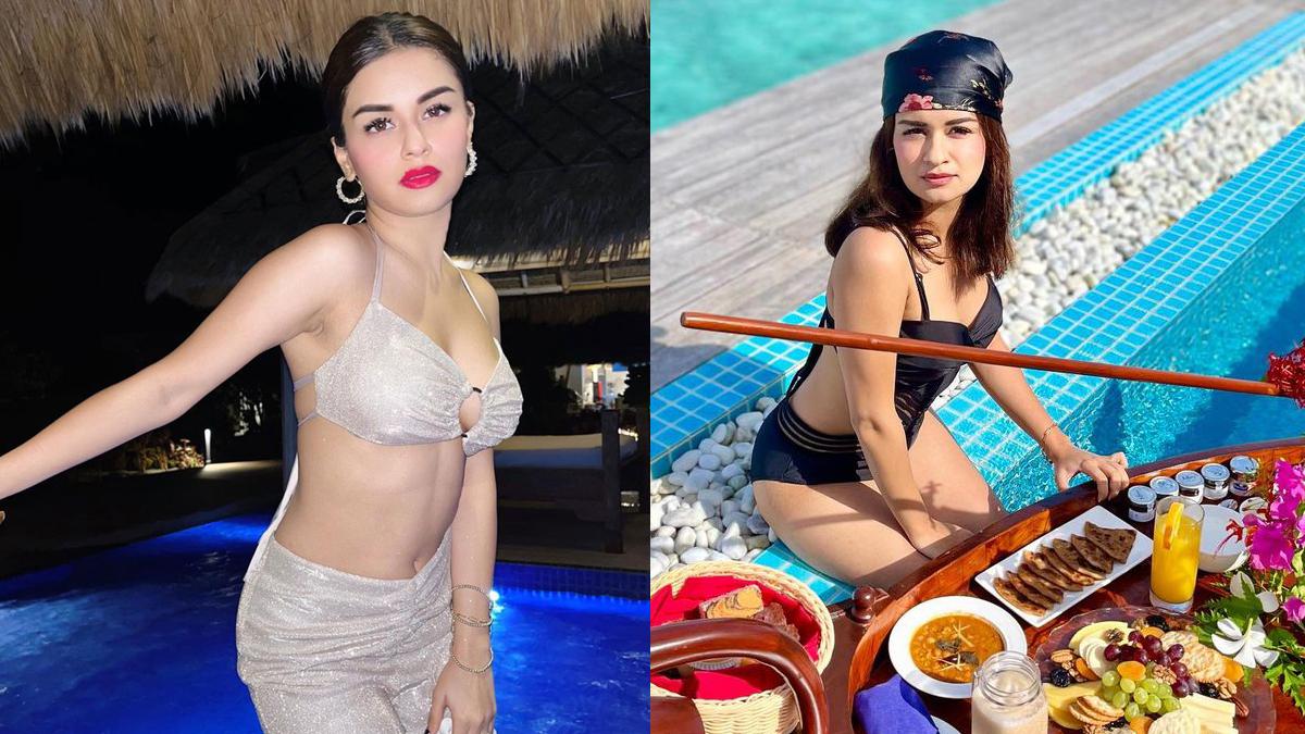 ब्लैक कटआउट मोनोकनी में सिजलिंग है Avneet Kaur का लुक, पूल में फ्लोटिंग ब्रेकफास्ट संग दिए पोज