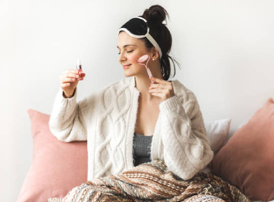 ice cube or jade roller