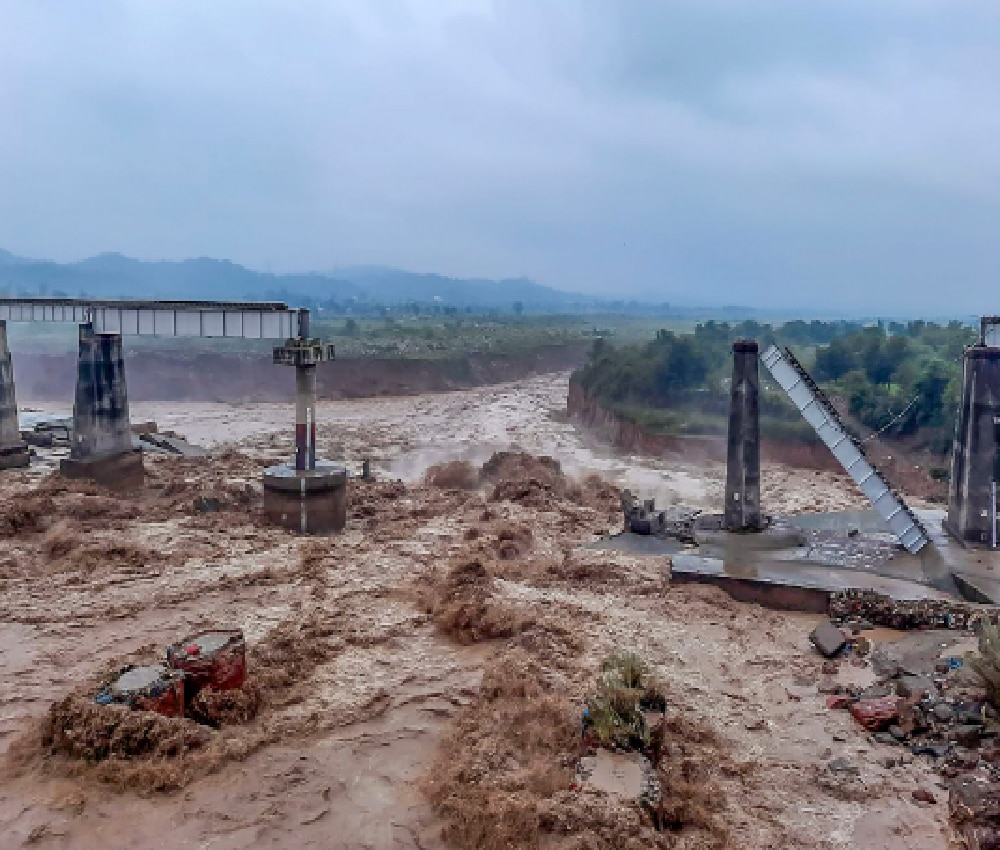 Rail Bridge Washed Away