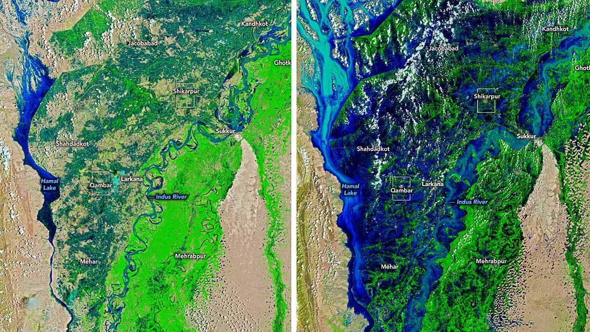 Pakistan Flood NASA Himalaya