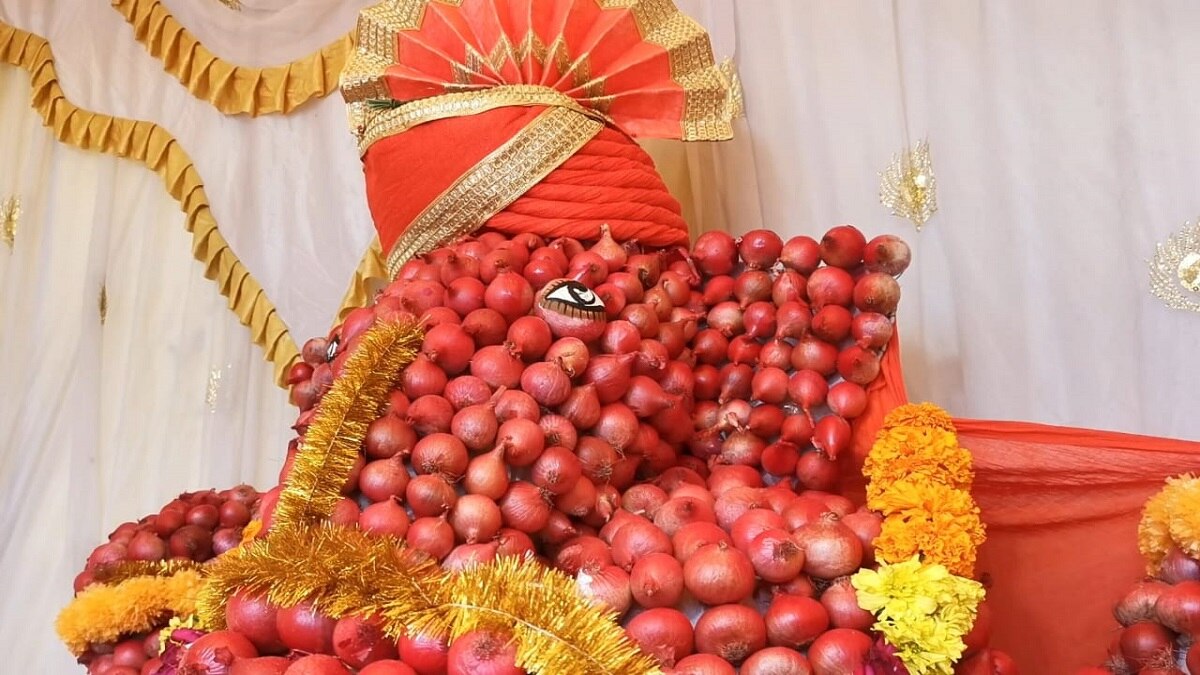 Ganesh idol from onion