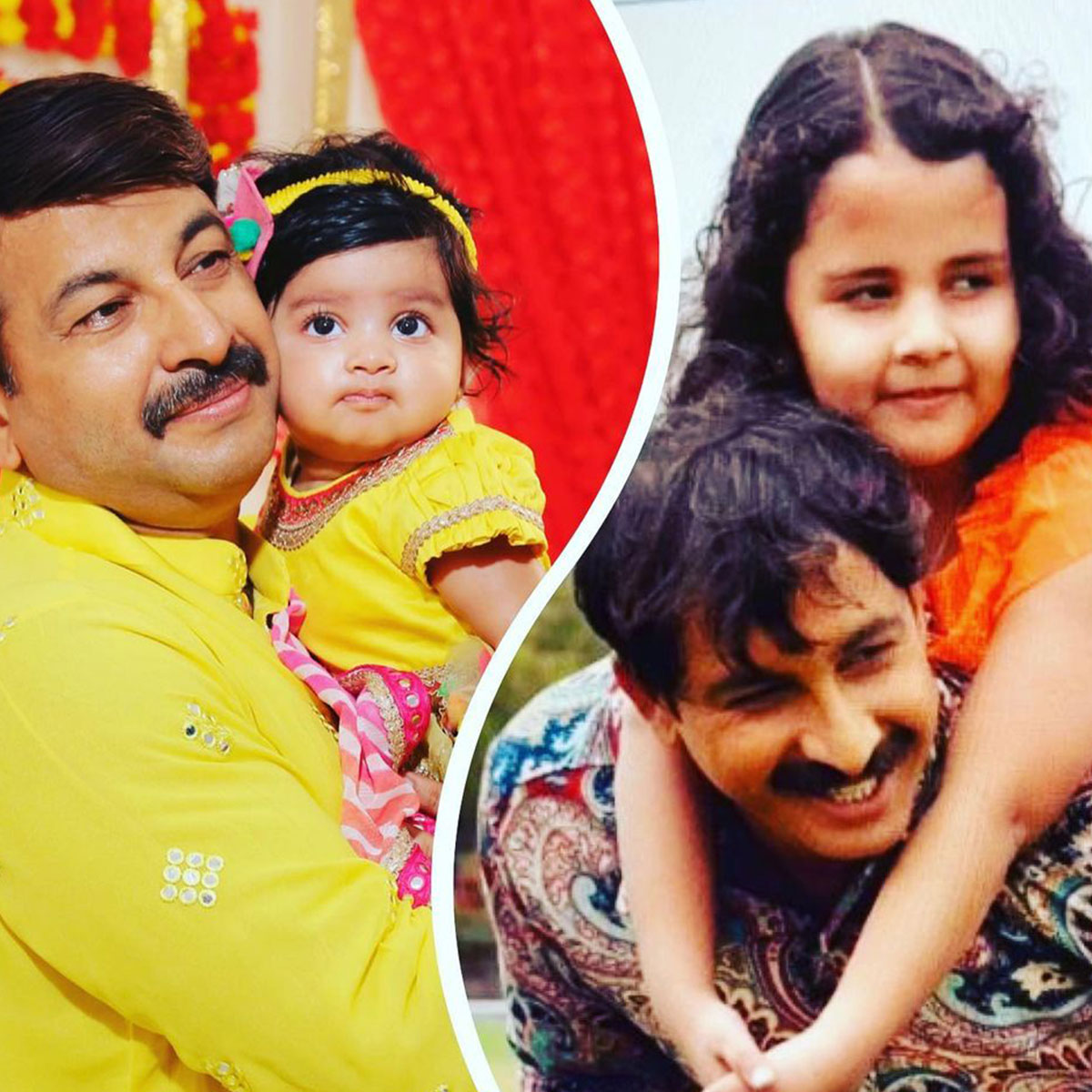  मनोज तिवारी, बेटी सान्विका, रीति तिवारी