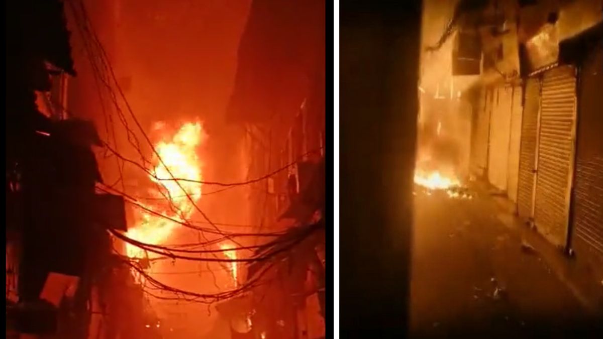 आग से दो मंजिलें क्षतिग्रस्त हो गईं